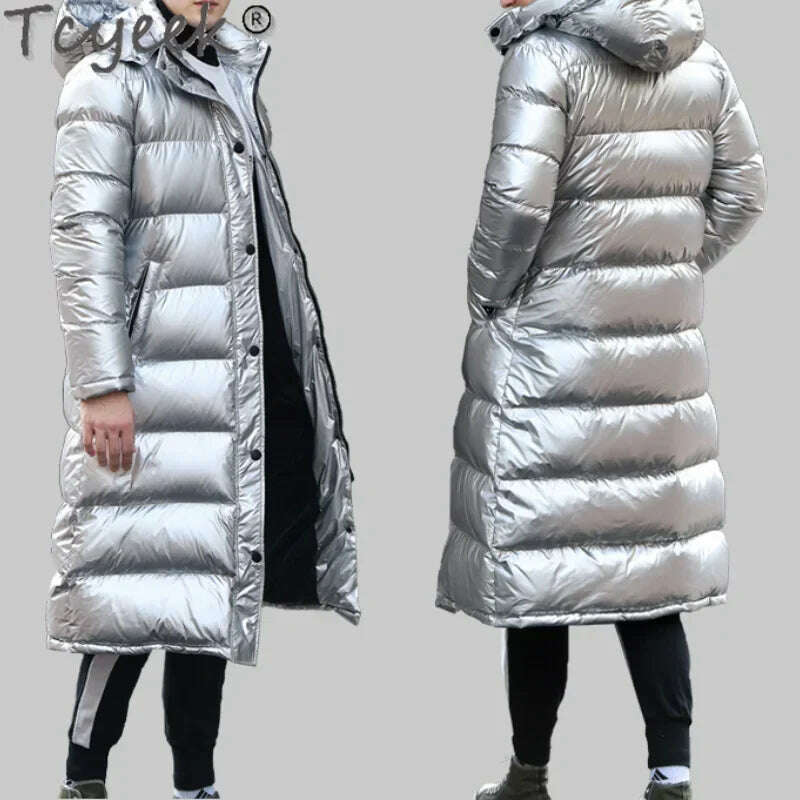Tcyeek Streetwear Men's Down Jacket Fashion Brand 90% Thick Duck Down Jacket Man Clothes Long Warm Down Coat Parka Hiver 2020101 - KIMLUD