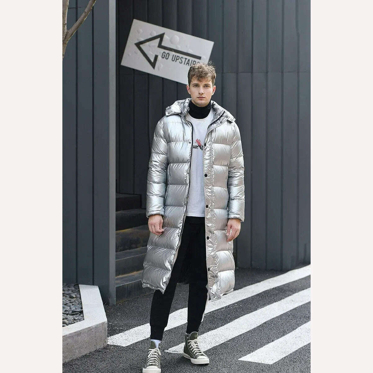 Tcyeek Streetwear Men's Down Jacket Fashion Brand 90% Thick Duck Down Jacket Man Clothes Long Warm Down Coat Parka Hiver 2020101 - KIMLUD