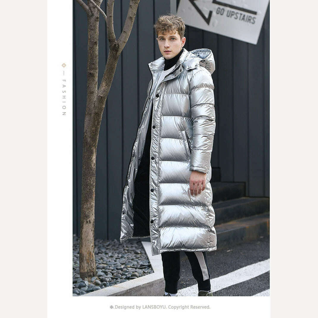 Tcyeek Streetwear Men's Down Jacket Fashion Brand 90% Thick Duck Down Jacket Man Clothes Long Warm Down Coat Parka Hiver 2020101 - KIMLUD