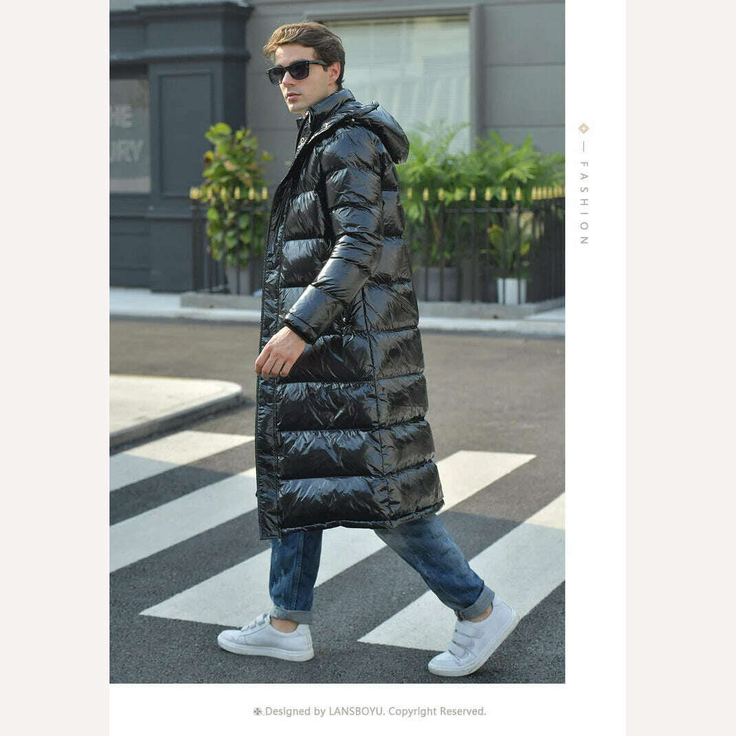 Tcyeek Streetwear Men's Down Jacket Fashion Brand 90% Thick Duck Down Jacket Man Clothes Long Warm Down Coat Parka Hiver 2020101 - KIMLUD
