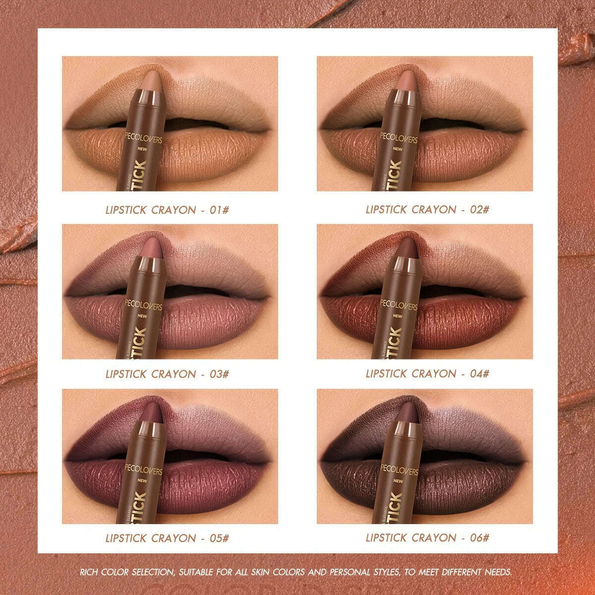 KIMLUD, Velvet Lip Liner Crayon, Matte Tapered Gradient Lipstick Pen, Waterproof Non-Sticky Contouring Lip Makeup, Mixed Color System, KIMLUD Womens Clothes