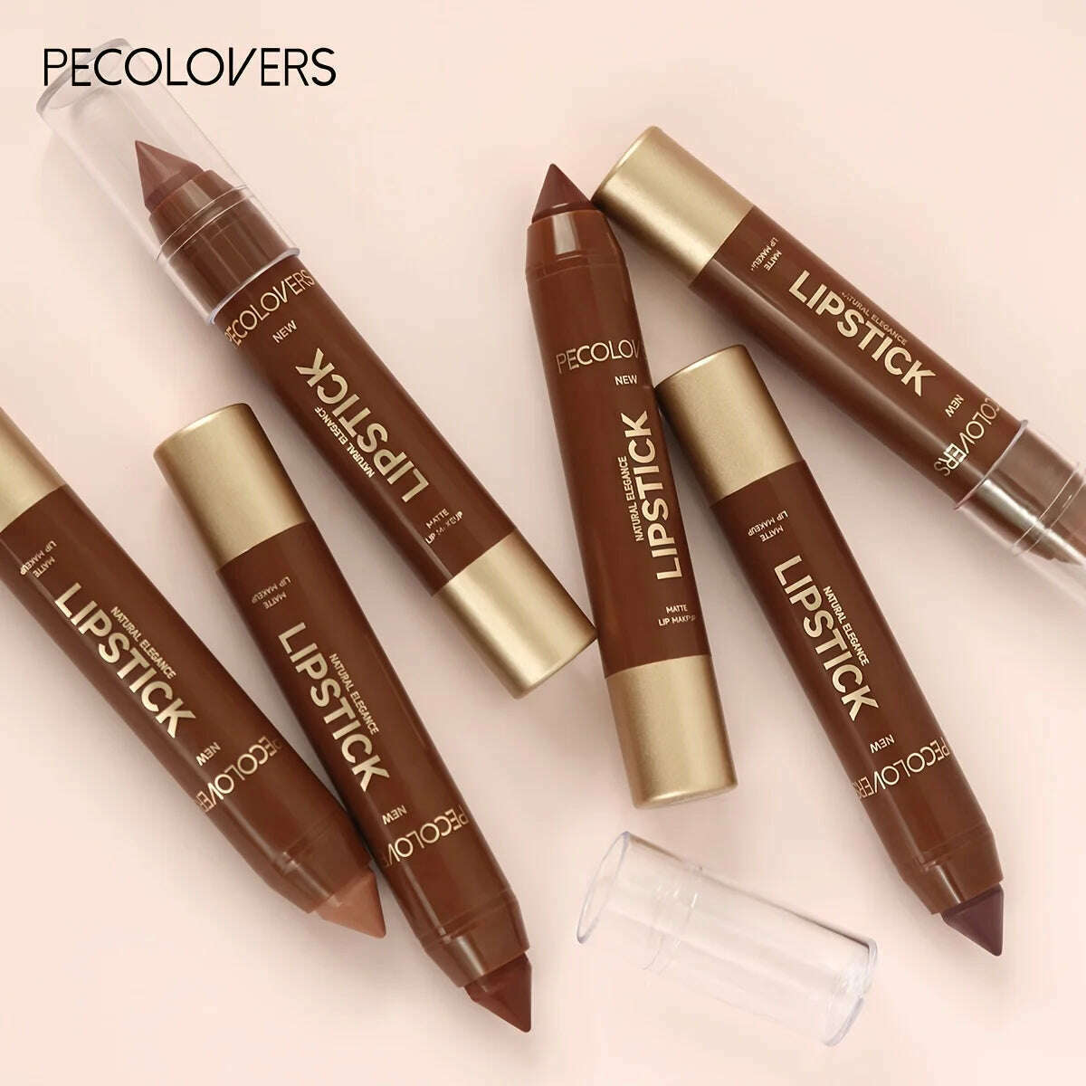 KIMLUD, Velvet Lip Liner Crayon, Matte Tapered Gradient Lipstick Pen, Waterproof Non-Sticky Contouring Lip Makeup, Mixed Color System, KIMLUD Womens Clothes