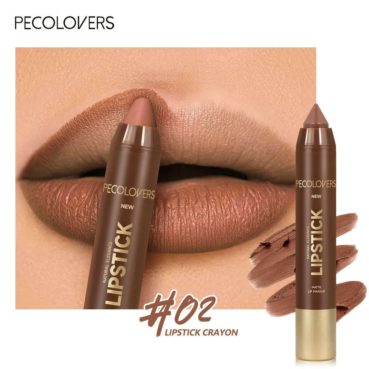 KIMLUD, Velvet Lip Liner Crayon, Matte Tapered Gradient Lipstick Pen, Waterproof Non-Sticky Contouring Lip Makeup, Mixed Color System, 02, KIMLUD APPAREL - Womens Clothes