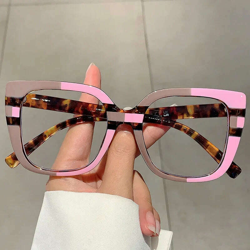 Vintage Anti Blue Light Optical Cat Eye Sexy Ladies Glasses Women Luxury Brand Designer Trend Myopia Prescription Eyewear Frame - KIMLUD