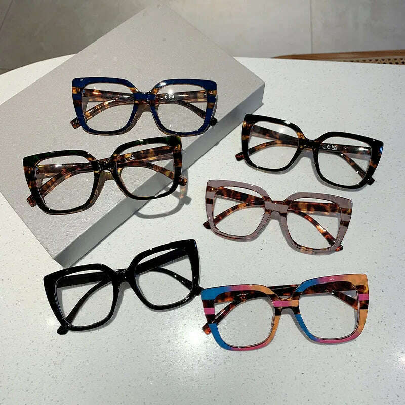 Vintage Anti Blue Light Optical Cat Eye Sexy Ladies Glasses Women Luxury Brand Designer Trend Myopia Prescription Eyewear Frame - KIMLUD