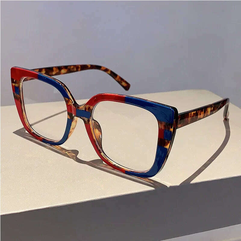 Vintage Anti Blue Light Optical Cat Eye Sexy Ladies Glasses Women Luxury Brand Designer Trend Myopia Prescription Eyewear Frame - KIMLUD