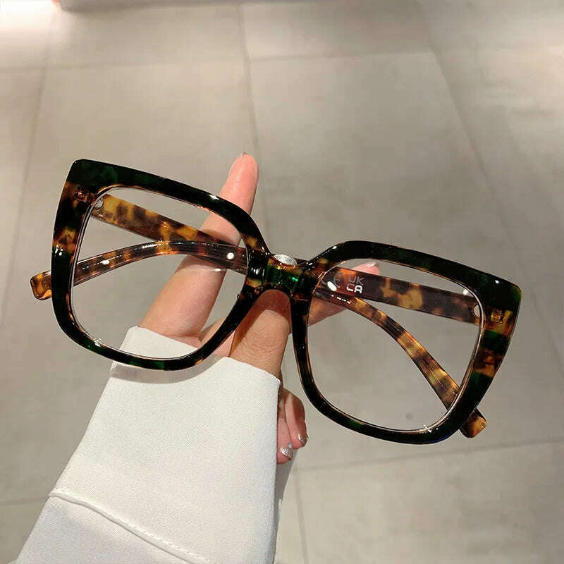 Vintage Anti Blue Light Optical Cat Eye Sexy Ladies Glasses Women Luxury Brand Designer Trend Myopia Prescription Eyewear Frame - KIMLUD