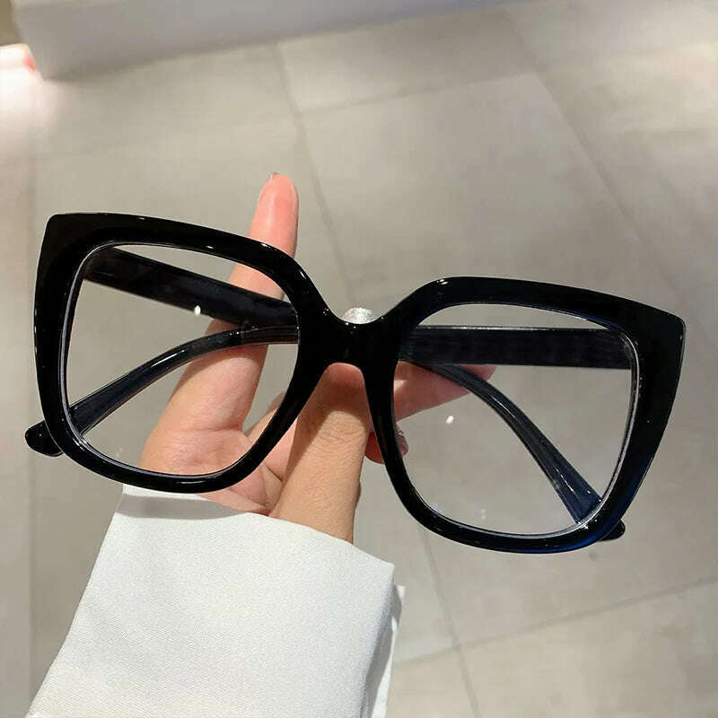 Vintage Anti Blue Light Optical Cat Eye Sexy Ladies Glasses Women Luxury Brand Designer Trend Myopia Prescription Eyewear Frame - KIMLUD