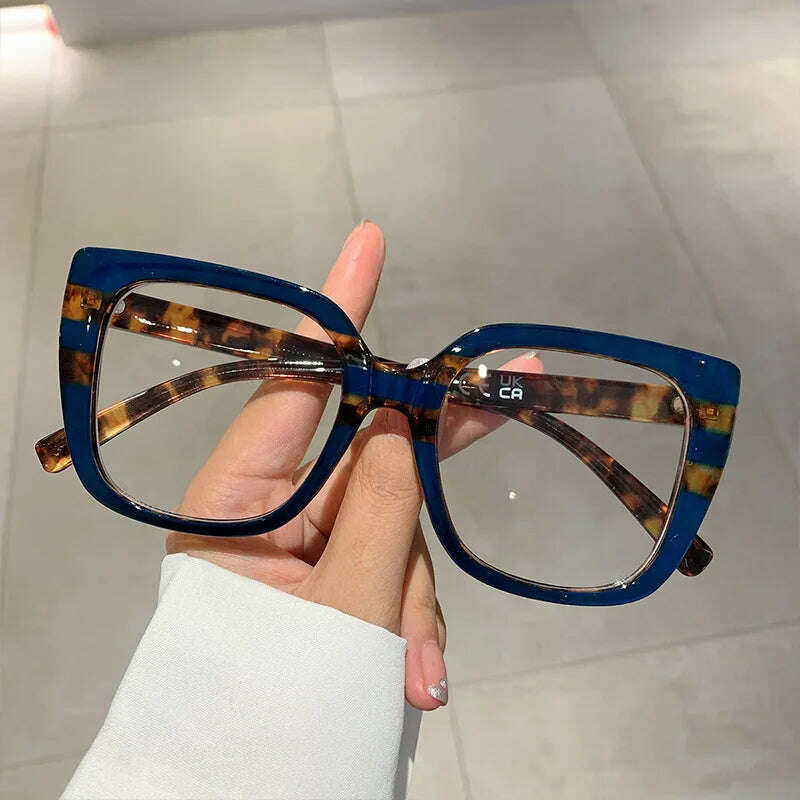 Vintage Anti Blue Light Optical Cat Eye Sexy Ladies Glasses Women Luxury Brand Designer Trend Myopia Prescription Eyewear Frame - KIMLUD