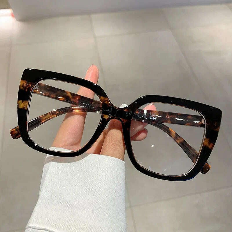 Vintage Anti Blue Light Optical Cat Eye Sexy Ladies Glasses Women Luxury Brand Designer Trend Myopia Prescription Eyewear Frame - KIMLUD