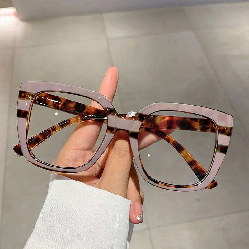 Vintage Anti Blue Light Optical Cat Eye Sexy Ladies Glasses Women Luxury Brand Designer Trend Myopia Prescription Eyewear Frame - KIMLUD