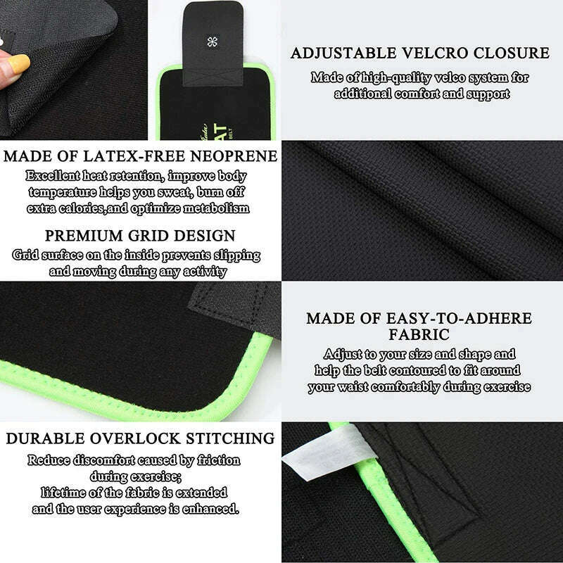 KIMLUD, Waist Trimmer Belt Slim Men Body Shaper Cinchers Tummy Control Neoprene Sweat Wrap for Stomach and Back Lumbar Support, KIMLUD Womens Clothes