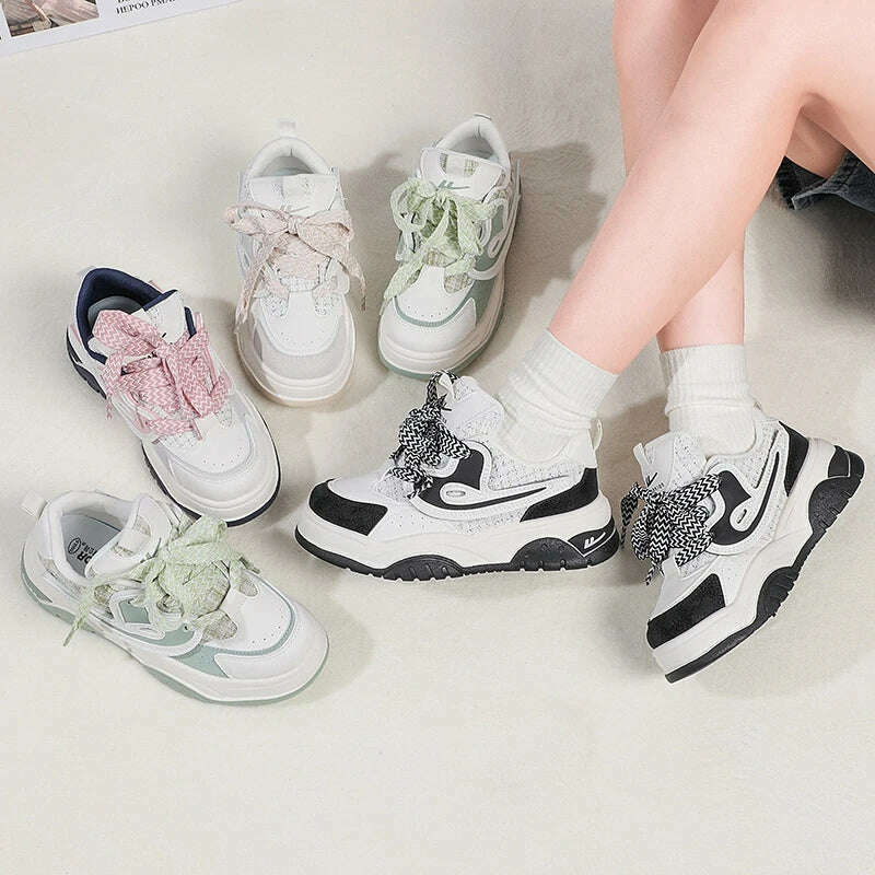 Warrior Fashion Women Shoes 2023 Pu Original Leather Sewing Chunky Casual Female Sneakers Trainers Star Luxury Walking Boots - KIMLUD