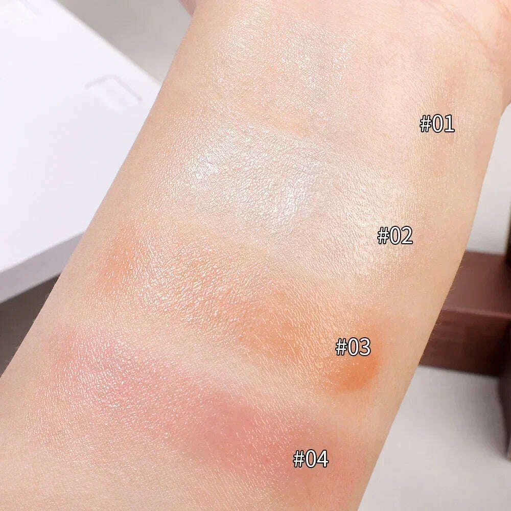 Water Light Shimmer Highlighter Blush Stick Waterproof Face Contour Illuminator Lasting Brighten Face Contouring Rouge Cosmetics - KIMLUD