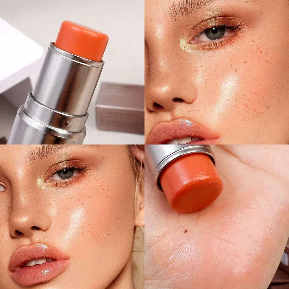 Water Light Shimmer Highlighter Blush Stick Waterproof Face Contour Illuminator Lasting Brighten Face Contouring Rouge Cosmetics - KIMLUD