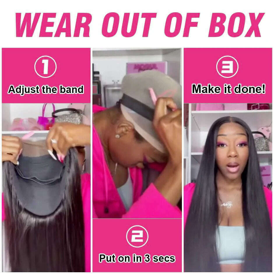 Water Wave Glueless Wig Pre-Cut HD Lace Wig 180% Pre-Plucked Natural Wave Glueless Curly Human Hair Wigs For Women - KIMLUD