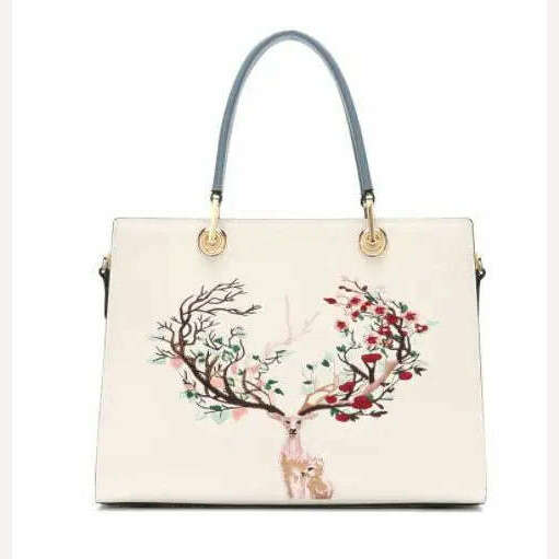KIMLUD, Women bags luxury brand high quality Women's handbag real cowhide bag for women fashion bags 2023 new genuine leather Female bag, Beige, KIMLUD Womens Clothes