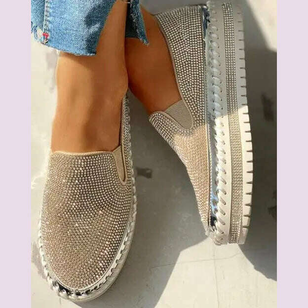 KIMLUD, Women Casual Shoes New Fashion Wedge Flat Shoes Slip On Lace Up Comfortable Ladies Sneakers Female Vulcanized Shoes 2021, KIMLUD Womens Clothes
