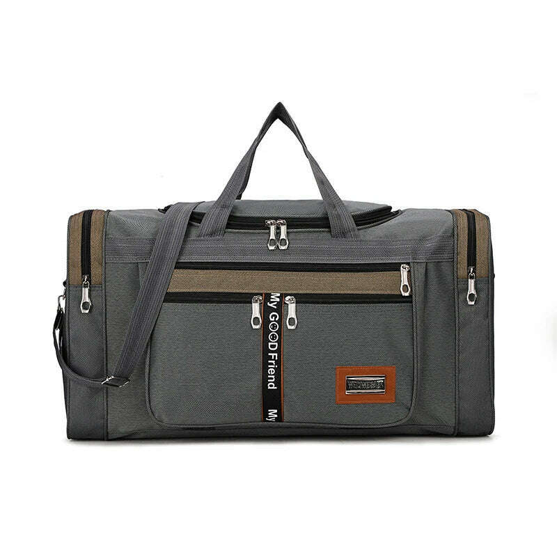 Women Men Nylon Travel Duffel Bag Carry On Luggage Bag Men Tote Large Capacity Weekender Gym Sport Holdall Overnight Bag Pouches - KIMLUD