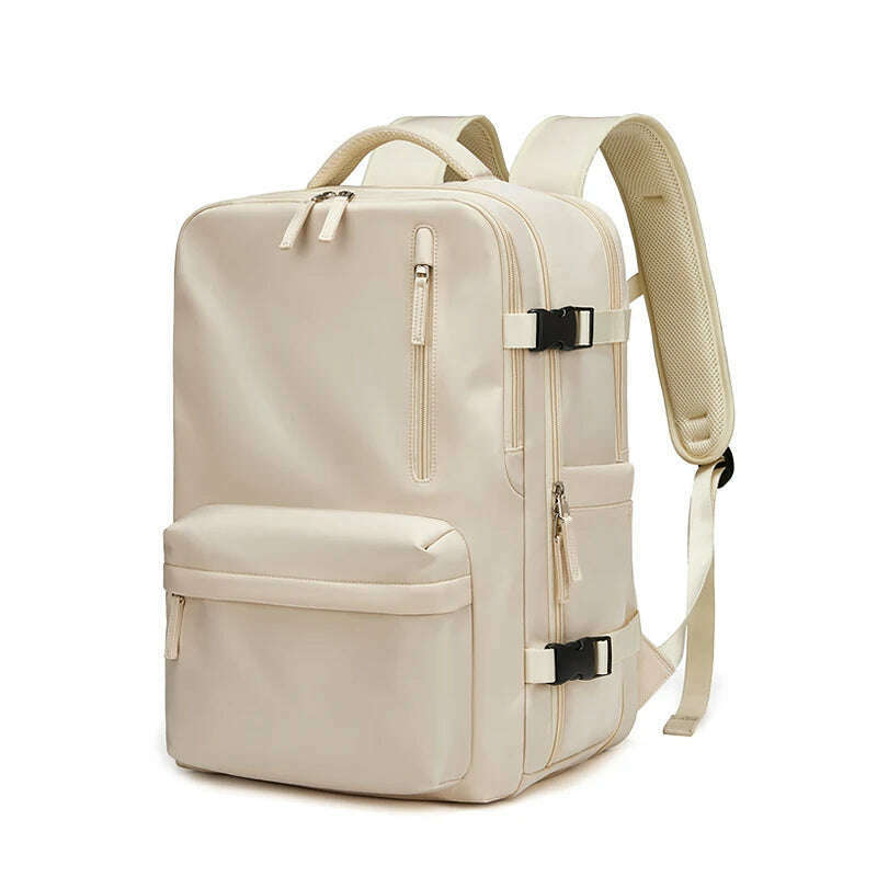 Women Travel Backpack 16 Inch Girl Expanded 39L USB Charging Business Laptop Backpack with Shoe Bag Waterproof Hiking Backpack - KIMLUD