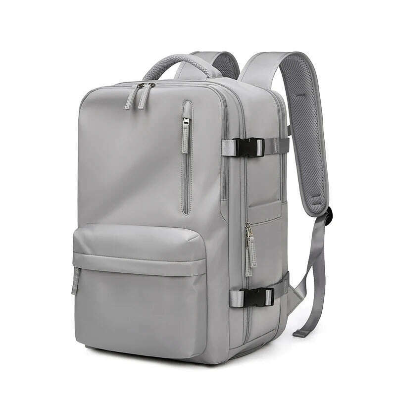 Women Travel Backpack 16 Inch Girl Expanded 39L USB Charging Business Laptop Backpack with Shoe Bag Waterproof Hiking Backpack - KIMLUD