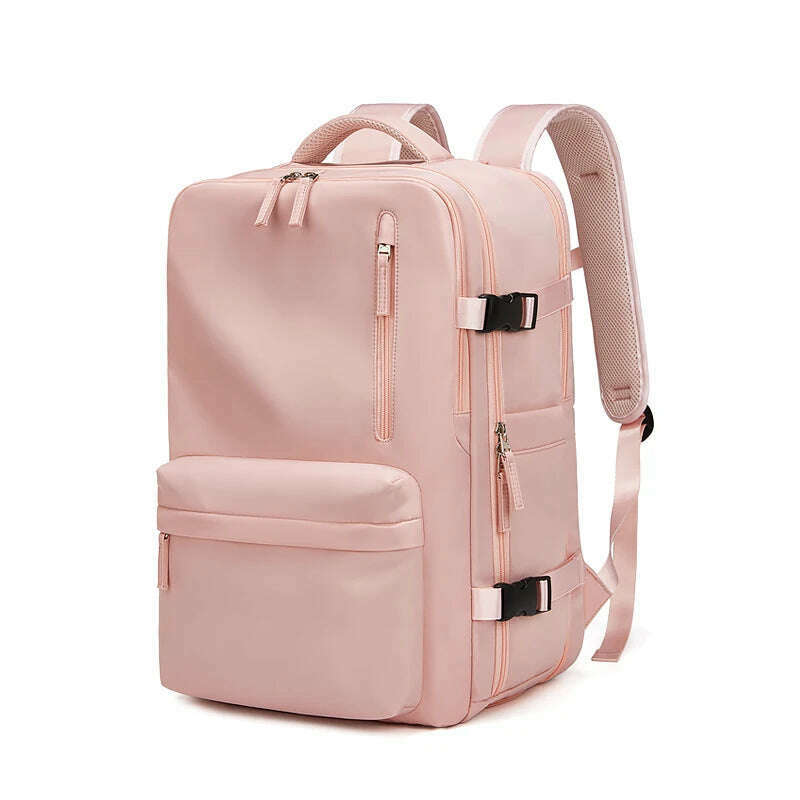 Women Travel Backpack 16 Inch Girl Expanded 39L USB Charging Business Laptop Backpack with Shoe Bag Waterproof Hiking Backpack - KIMLUD
