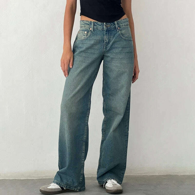 KIMLUD, Women Y2K Wide Leg Denim Pants Baggy Low Waist Boyfriend Jeans Casual Vintage Loose Fit Jeans Trousers Cyber Grunge Streetwear, Type 3 / S, KIMLUD APPAREL - Womens Clothes
