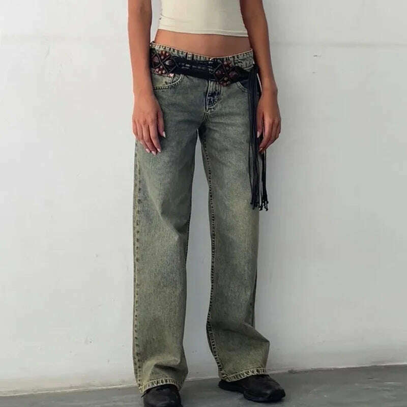 KIMLUD, Women Y2K Wide Leg Denim Pants Baggy Low Waist Boyfriend Jeans Casual Vintage Loose Fit Jeans Trousers Cyber Grunge Streetwear, Type 7 / L, KIMLUD APPAREL - Womens Clothes