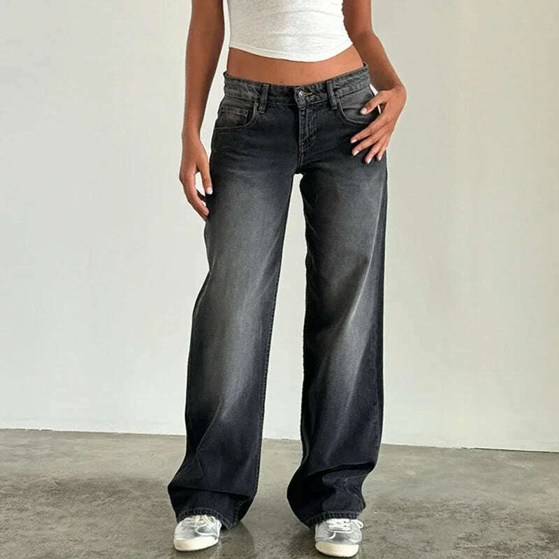 KIMLUD, Women Y2K Wide Leg Denim Pants Baggy Low Waist Boyfriend Jeans Casual Vintage Loose Fit Jeans Trousers Cyber Grunge Streetwear, Type 2 / XL, KIMLUD APPAREL - Womens Clothes