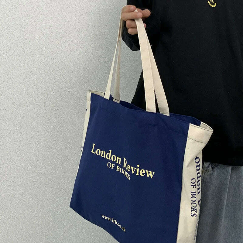 Women's Canvas Shoulder Shopper Bag Cotton Cloth Eco Big Shopping Bag for Woman 2023 Girls Student Handbag Large Tote Book Bags - KIMLUD