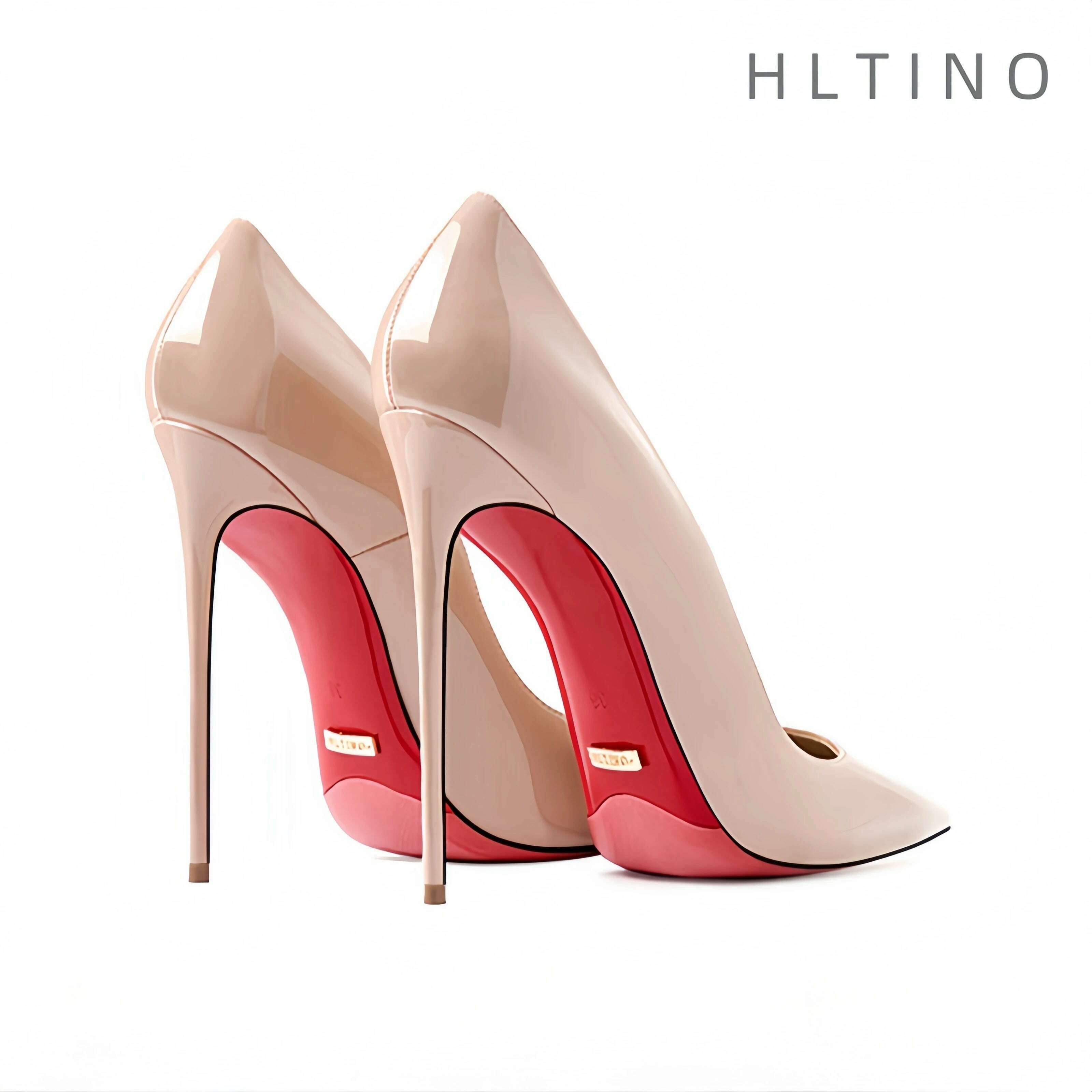 KIMLUD, Women's heels 2025 trend Leather Luxury Pumps Red Bottom Pointed Toe High Heels Elegant Stiletto Party Ladies Shoes Woman 12cm, KIMLUD Womens Clothes