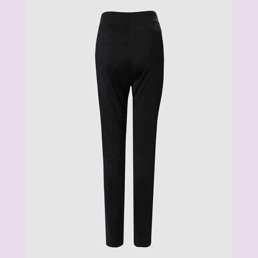KIMLUD, Women's Pants High Waist Trousers 2023 Button Decoration Office Solid Color Elegant Hip Lifting Leggings Skinny Pencil Pants, KIMLUD Womens Clothes