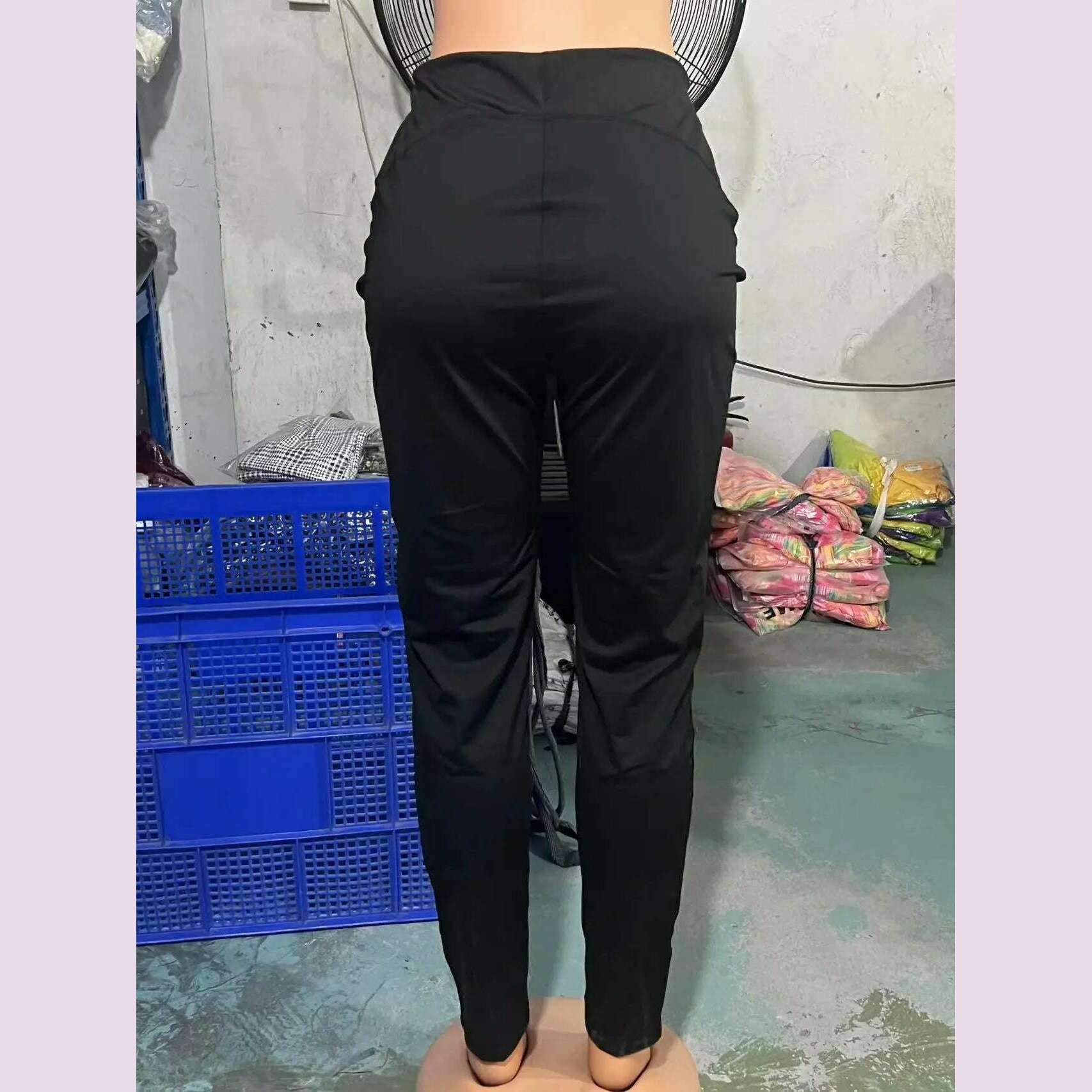 KIMLUD, Women's Pants High Waist Trousers 2023 Button Decoration Office Solid Color Elegant Hip Lifting Leggings Skinny Pencil Pants, KIMLUD Womens Clothes