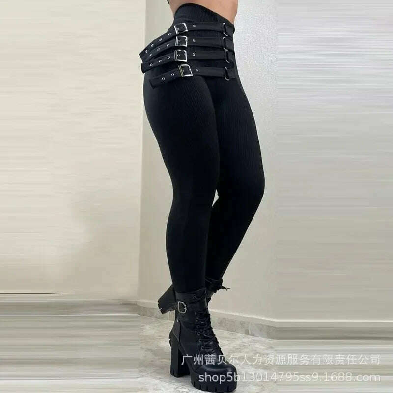 KIMLUD, Womens Trousers 2023 New Black High Waist Slim Fit Pants for Women, KIMLUD Womens Clothes