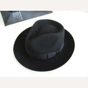 Wool Fedora Hat Unisex Felt Fedoras Hats Adult Fashion Trilby Hats Popular Headwear Wool Fedora Trilby Hats Man's Cap B-8130 - KIMLUD