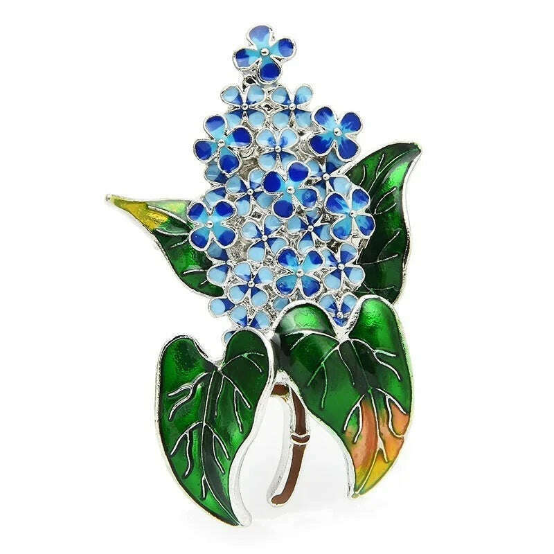Wuli&baby Enamel Lilac Flower Brooches Beauty Spring 4-color Clove Flower Party Office Brooch Pins Gifts - KIMLUD