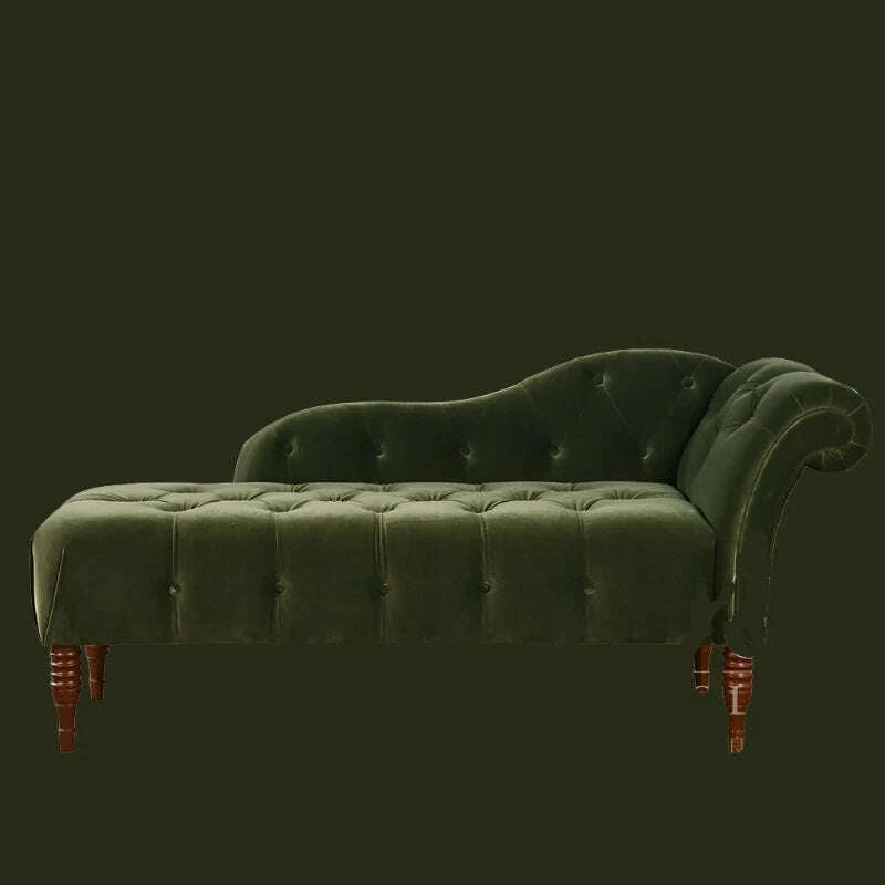 XL American Fabric Chaise Longue Sofa Lazy Recliner Nordic Master Bedroom Taffy Chair - KIMLUD