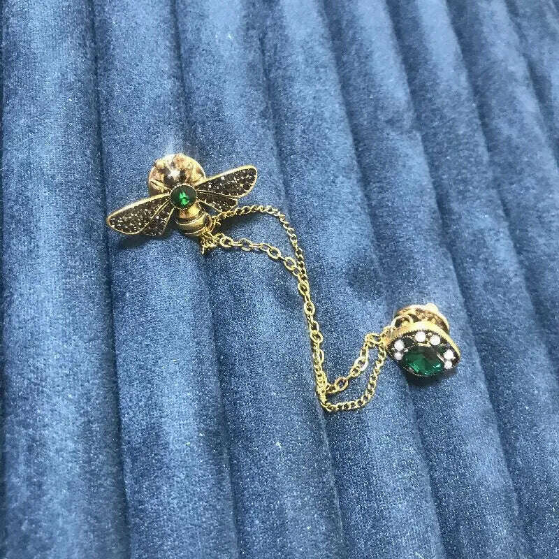 1 Piece Of Bee Crystal Tassel Women's Brooch Sweater With A Unique And Luxurious Design-zt3128 - KIMLUD