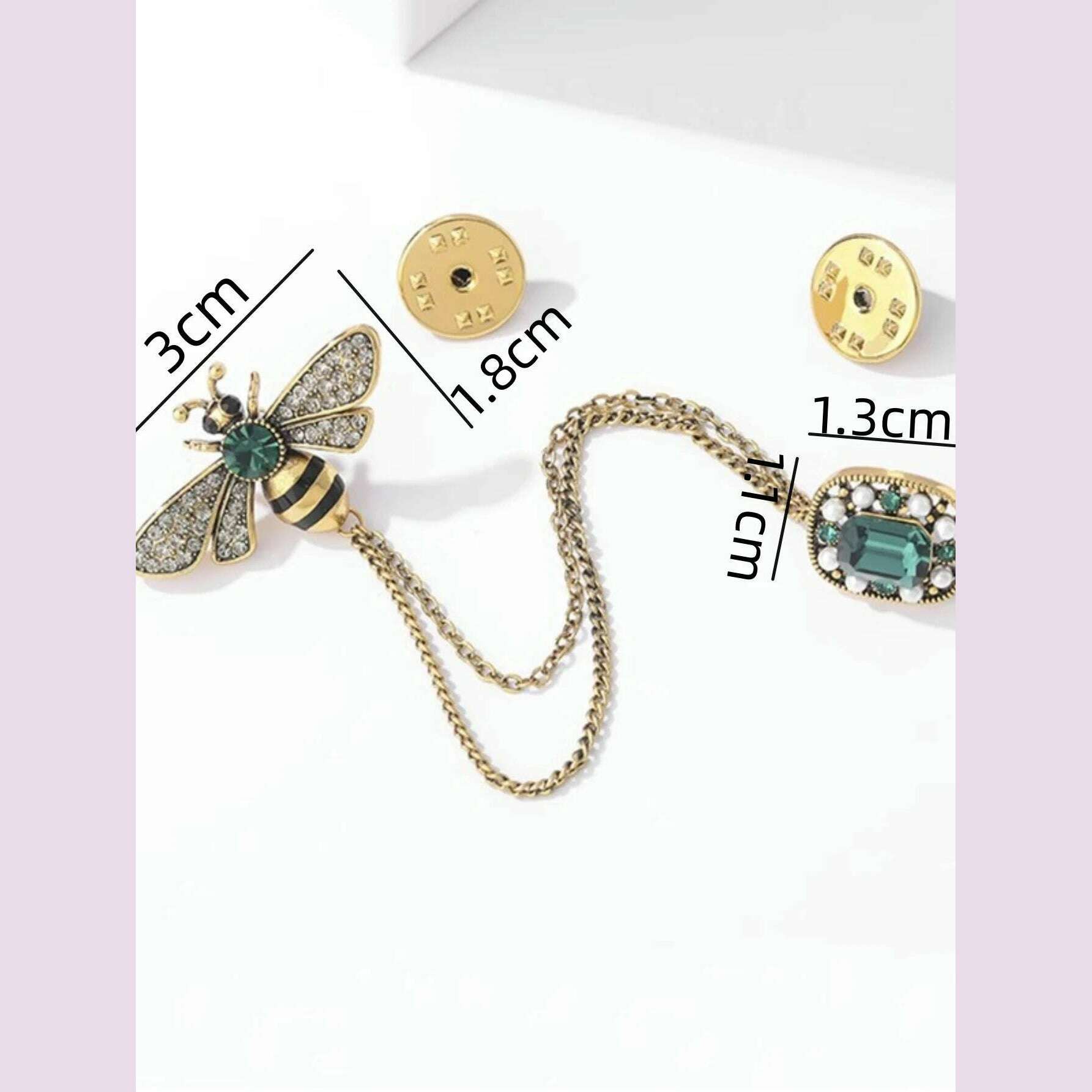 1 Piece Of Bee Crystal Tassel Women's Brooch Sweater With A Unique And Luxurious Design-zt3128 - KIMLUD