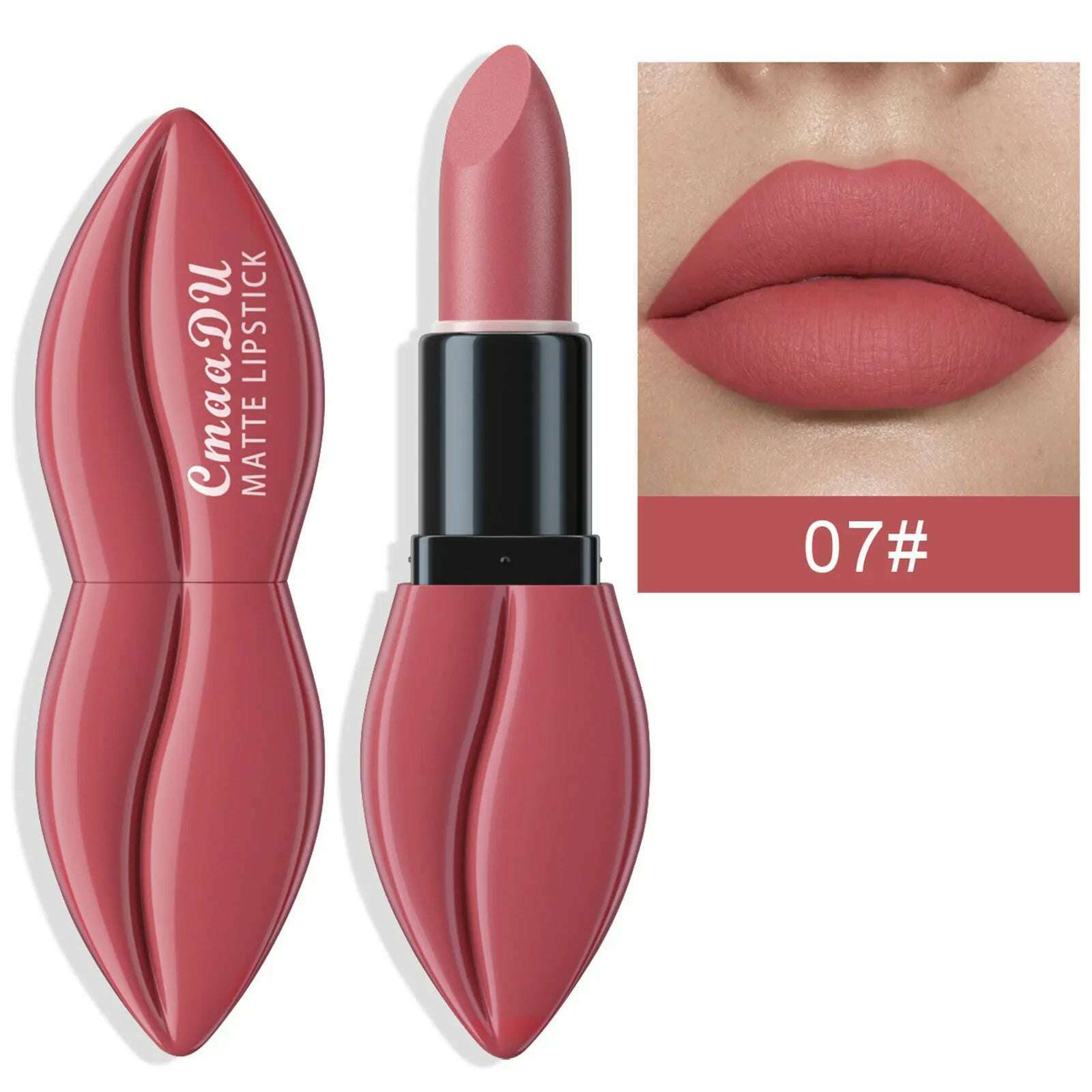 10 Colors Waterproof Big Mouth Nude Matte Lipsticks Long Lasting Lip Stick Not Fading Sexy Red Velvet Lipstick Makeup Cosmetic - KIMLUD