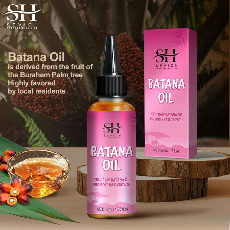 100% Batana Hair Fast Growth Oil Set African Crazy Traction Alopecia Batana Hair Mask chebe oil Hair Regrowth Treatment Sevich - KIMLUD