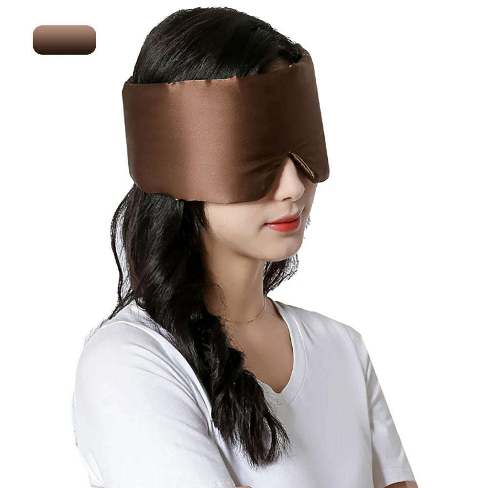 100% Natural Mulberry Silk Sleeping Mask Silk Eye Patch Eyeshade Portable Travel Eyepatch Nap Eye Cover Soft Blindfold Smooth - KIMLUD
