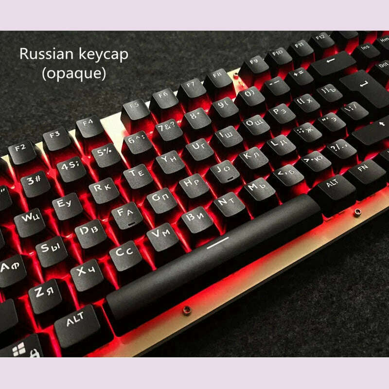KIMLUD, 104 Key Caps Russian Korean Backlit Keycaps OEM Profile Keycap For Gaming Mechanical Keyboard Cherry MX Switch ABS KeyCaps Set, KIMLUD Womens Clothes
