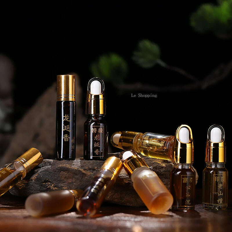 10ml Natural Incense Essential Oil Rolling Ball Type Agilawood Sandalwood Home Office Aroma Diffuser Soothing/purifying Air - KIMLUD