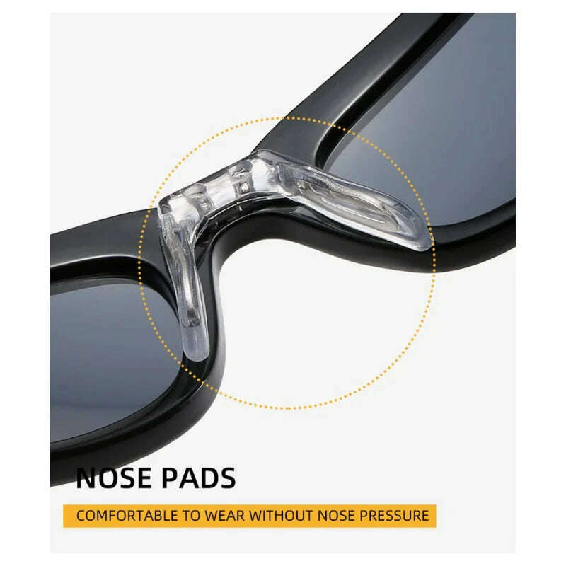 1pc Trendy Designed Moon Rectangular Sunglasses Women Men Outdoor Cycling Sports UV400 Sunglass Vintage Hip Hop Punk Sun Glasses - KIMLUD