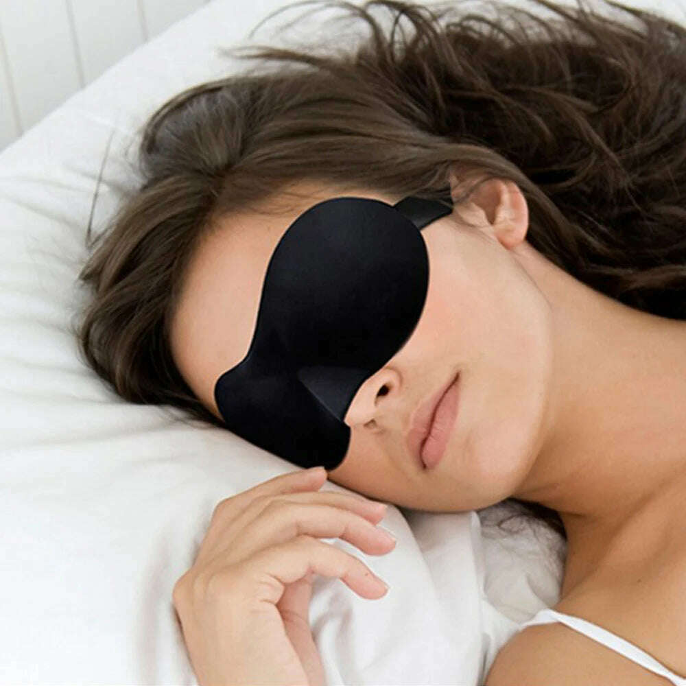 1Pcs 3D Sleep Mask Natural Sleeping Eye Mask Eyeshade Cover Shade Eye Patch Women Men Soft Portable Blindfold Travel Eyepatch - KIMLUD