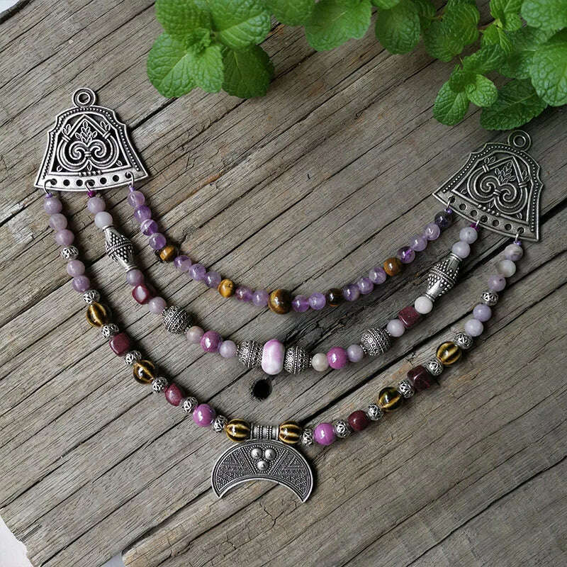 1pcs Dropshipping Slavic Jewelry Makeing For Charms Women Pendant, Ethnic Style Viking Brooch Buckle Lunula Jewelry For Cool Men - KIMLUD