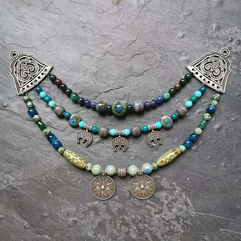 1pcs Dropshipping Slavic Jewelry Makeing For Charms Women Pendant, Ethnic Style Viking Brooch Buckle Lunula Jewelry For Cool Men - KIMLUD