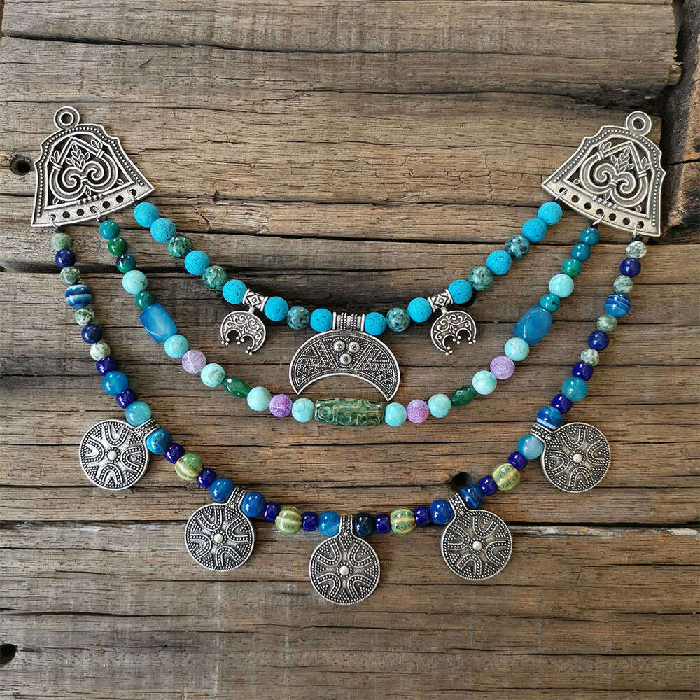 1pcs Dropshipping Slavic Jewelry Makeing For Charms Women Pendant, Ethnic Style Viking Brooch Buckle Lunula Jewelry For Cool Men - KIMLUD
