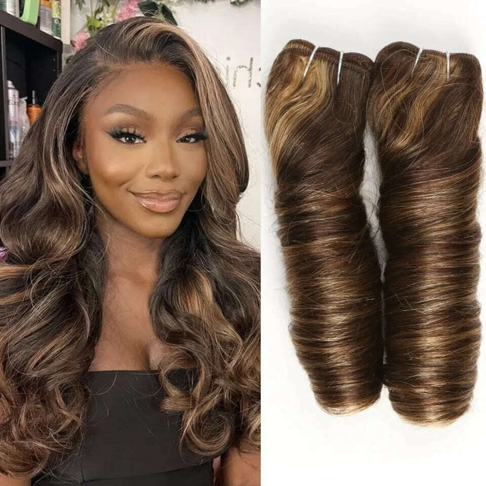 2 Pcs/Pack Loose Wave Brazilian Hair Weave Bundles 10-18 Inch Human Hair Bundles For Women Bundles Sale Human Hair Extension - KIMLUD